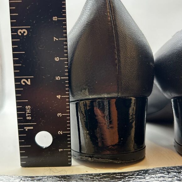 AGL ladies Leather shoes 40 Us 10 black rockstud Pumps capsule modern minimalist - Picture 6 of 14